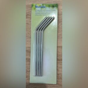 Brand new in package Norwex stainless steel drinking straws